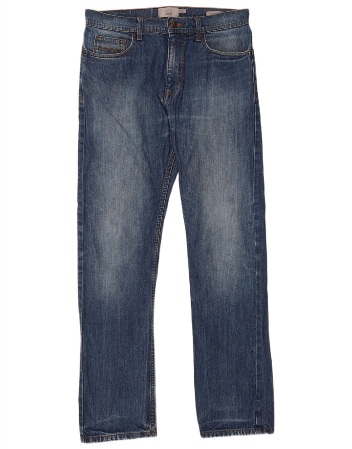 Marks & Spencer Jean droit coupe régulière pour homme W32 L33 bleu coton