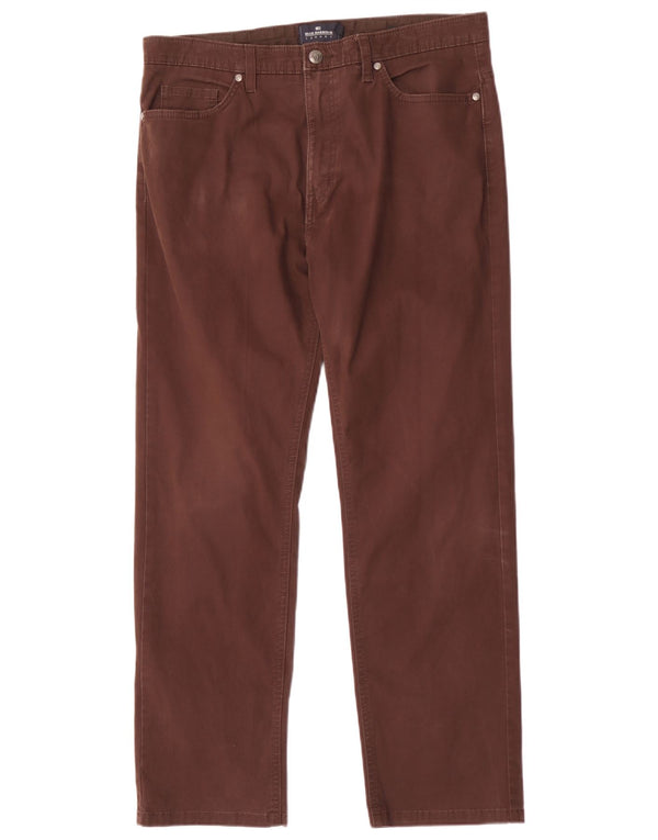 Marks & Spencer Pantalon décontracté Blue Harbor Tapered pour homme W34 L29 Marron