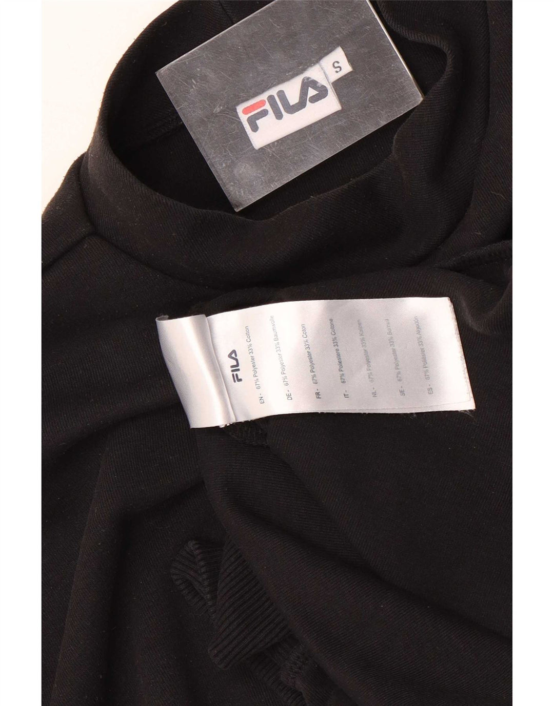 Fila Sweat-shirt coupe ample pour homme, petit, noir, polyester