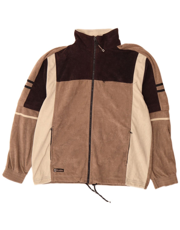 Lotto Veste Polaire Homme UK 42/44 XL Marron Colorblock Polyester