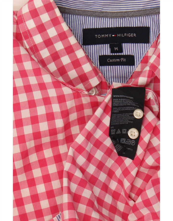 Tommy Hilfiger Chemise à manches courtes pour homme en coton vichy rouge moyen