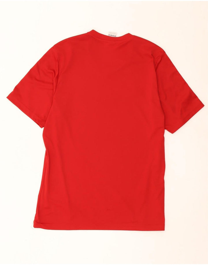 Adidas Hommes Climalite T-Shirt Haut Grand Rouge Polyester