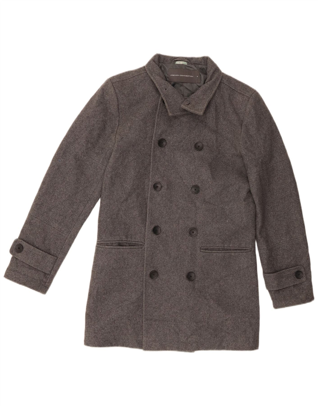 French Connection Caban Homme UK 36 Petit Laine Gris
