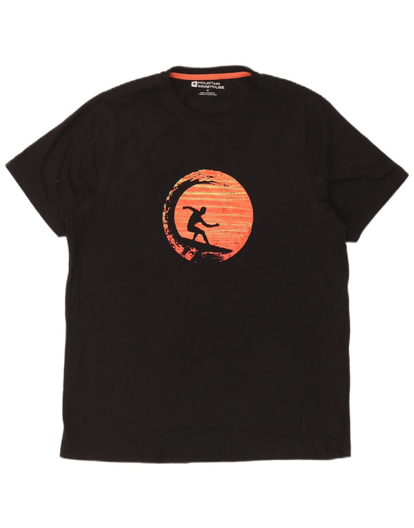 MOUNTAIN WAREHOUSE T-Shirt Graphique Homme Noir Moyen Coton