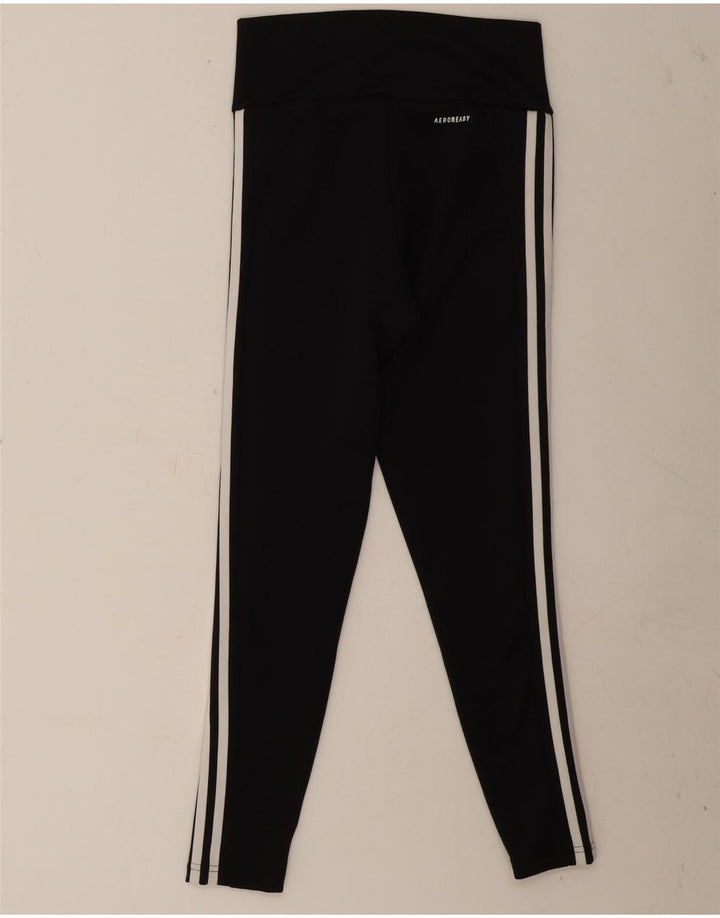 Adidas Femmes Aeroready Leggings UK 8/10 Petit Noir Polyester