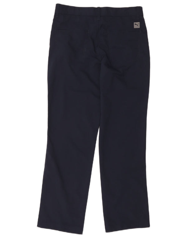 Puma Pantalon droit décontracté pour garçon 13-14 ans Large W30 L28 Bleu marine