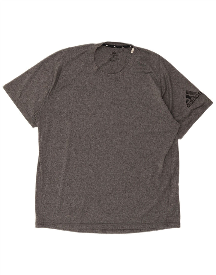 ADIDAS T-shirt Aeroready pour hommes, grand, gris, polyester
