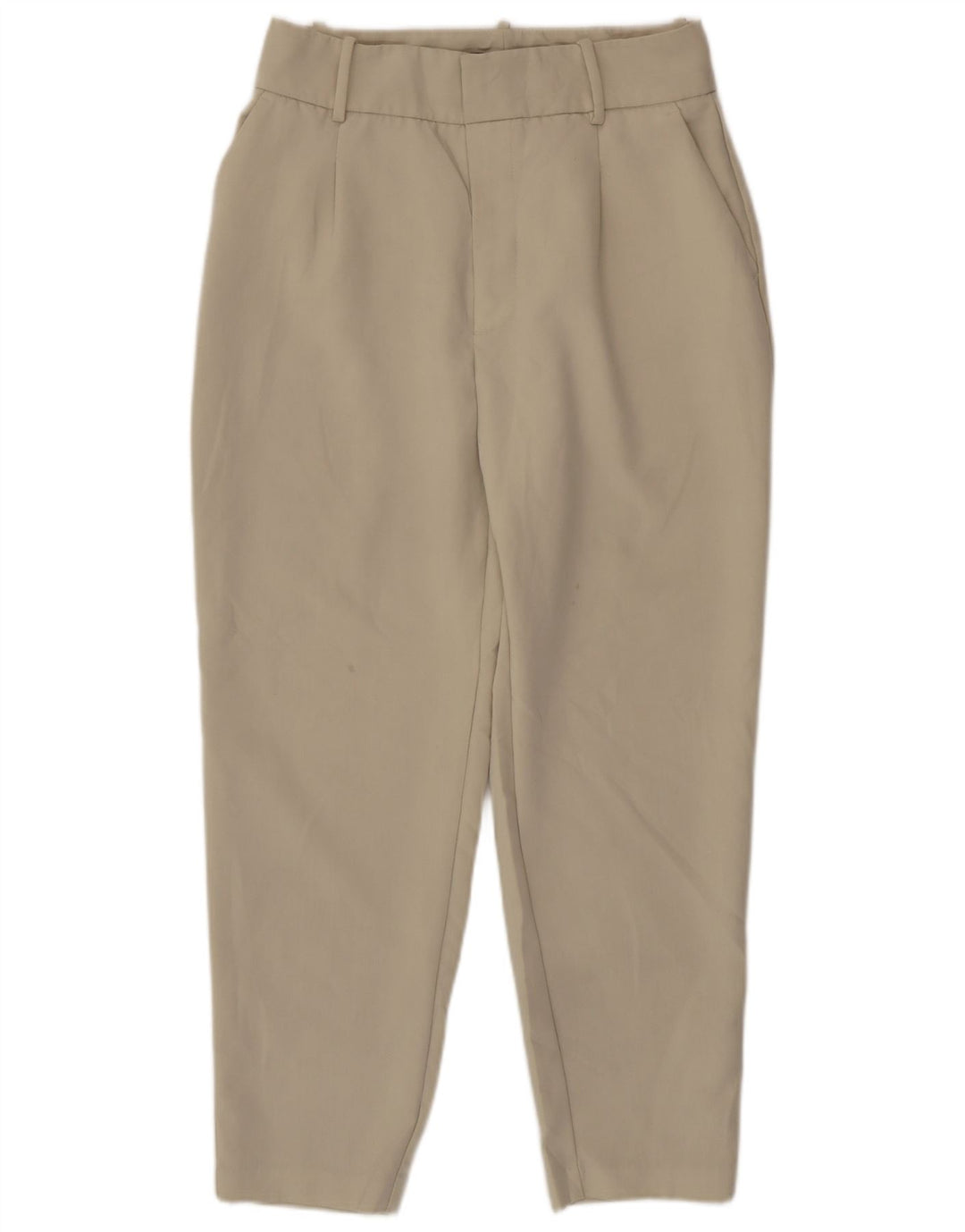 Pantalon de costume fuselé Zara Femme Large W30 L26 Beige Polyester