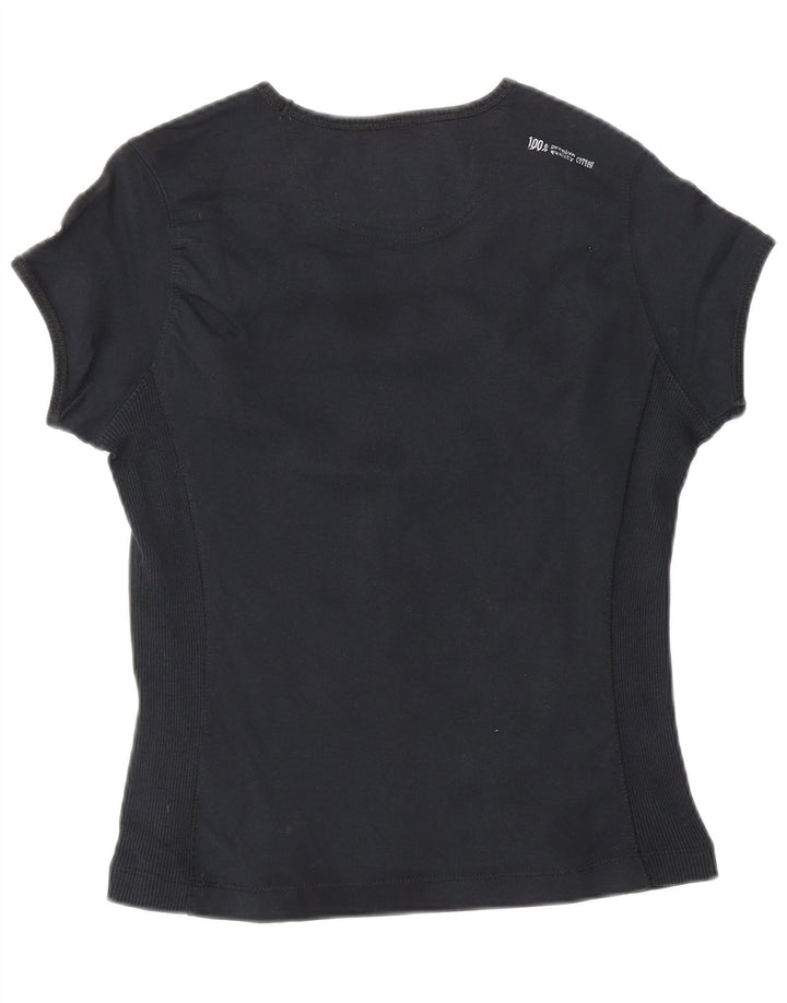 CHAMPION T-shirt Heritage Classics pour femme UK 12 en coton noir moyen