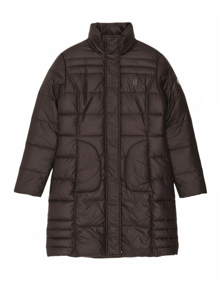 CONTE OF FLORENCE Womens Padded Coat IT 44 Medium Black Polyester