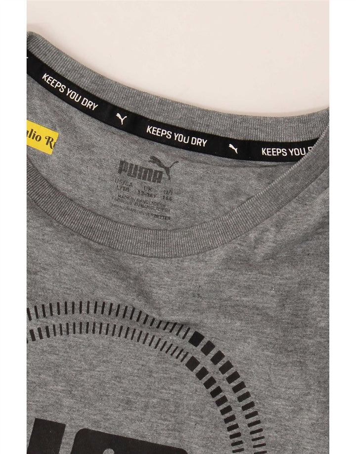 Puma T-Shirt Graphique Garçon 13-14 ans Gris