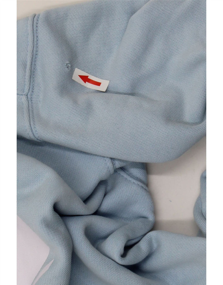 Adidas Sweat-shirt surdimensionné graphique pour femme UK 8 Petit coton bleu