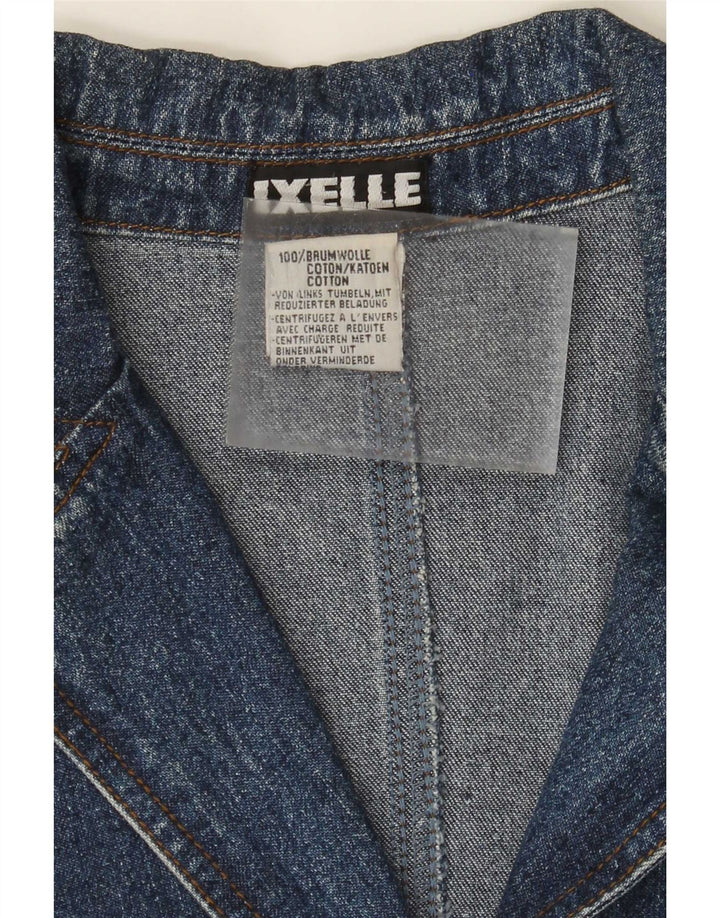vintage Femme Denim Manteau UK 18 XL Coton Bleu