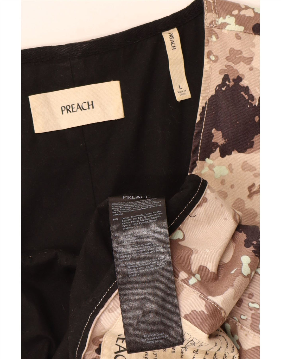 VINTAGE Gilet utilitaire homme UK 40 Grand coton camouflage beige