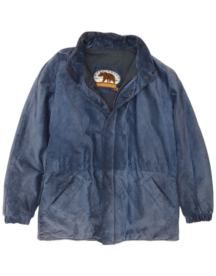 veste en daim homme vintage IT 50 Grand Modal Bleu
