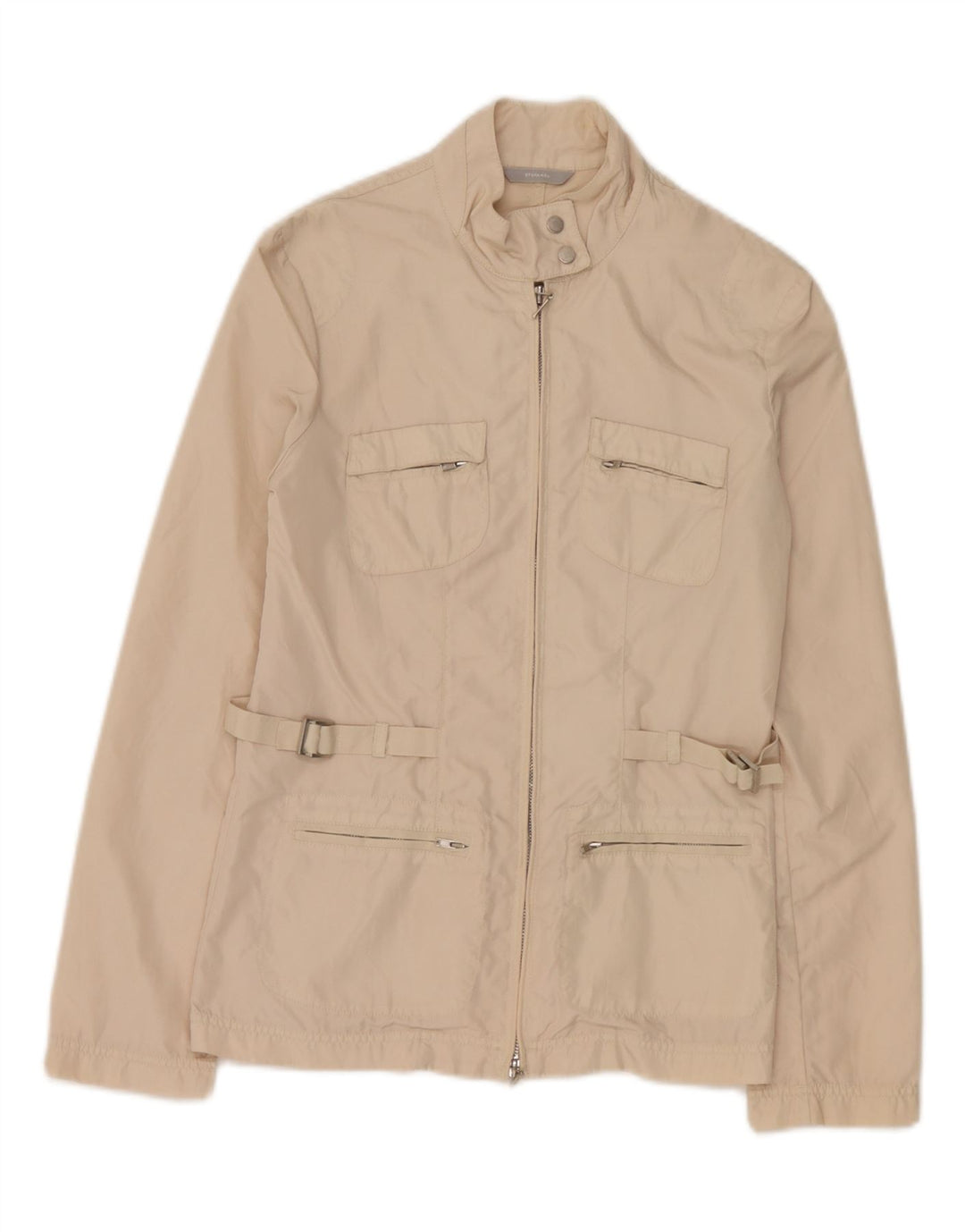 Stefanel Veste Utilitaire Femme IT 38 XS Beige Polyamide