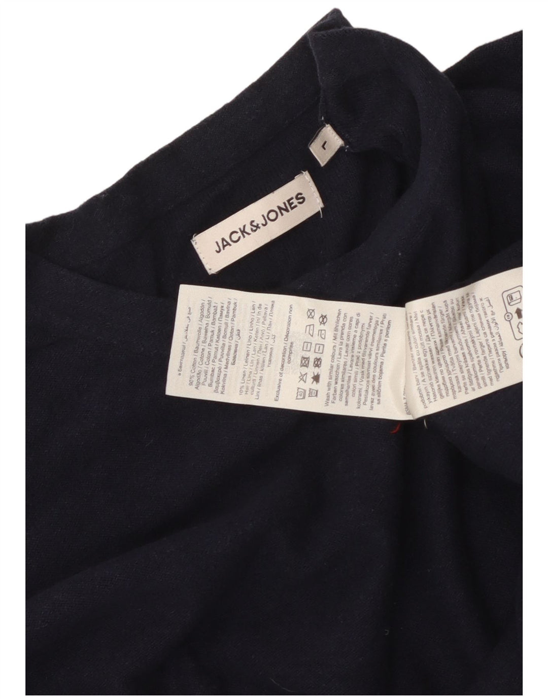 Jack & Jones Haut à manches longues pour homme en coton bleu marine Large
