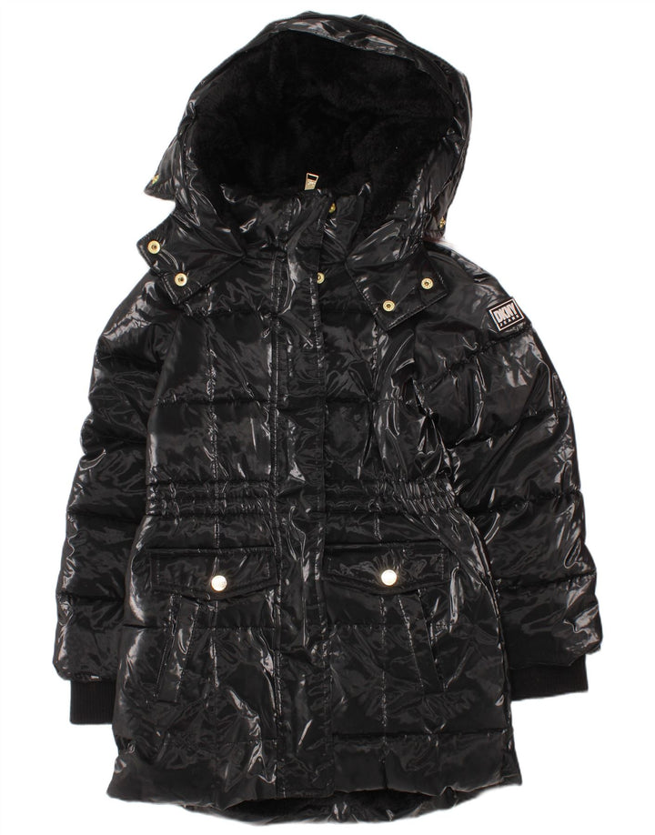Dkny Manteau rembourré à capuche pour fille 3-4 ans Noir Polyamide