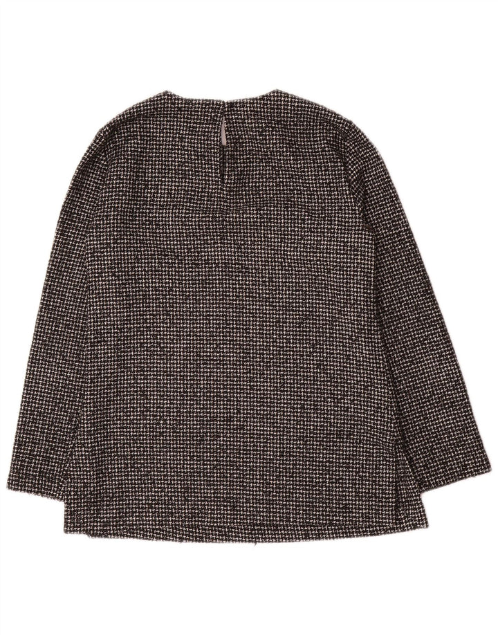 Zara Chemisier à manches longues pour femme UK 10 Petit gris pied-de-poule Acrylique