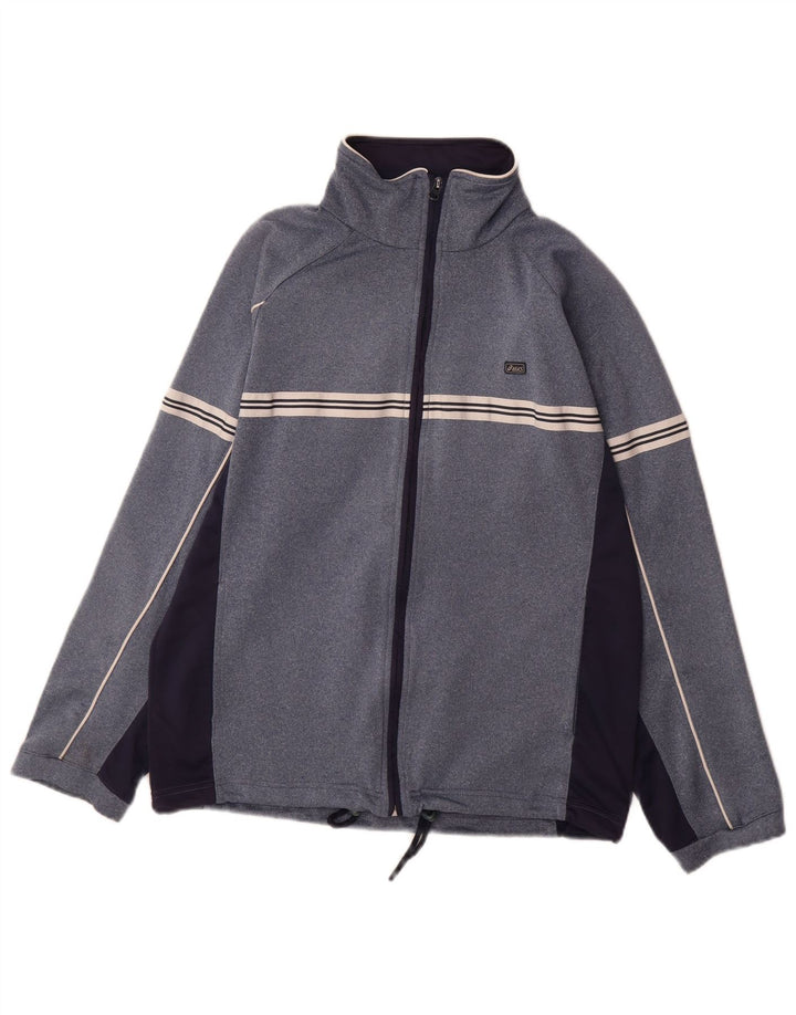 Asics Veste de Survêtement Homme Bleu Moyen Colourblock