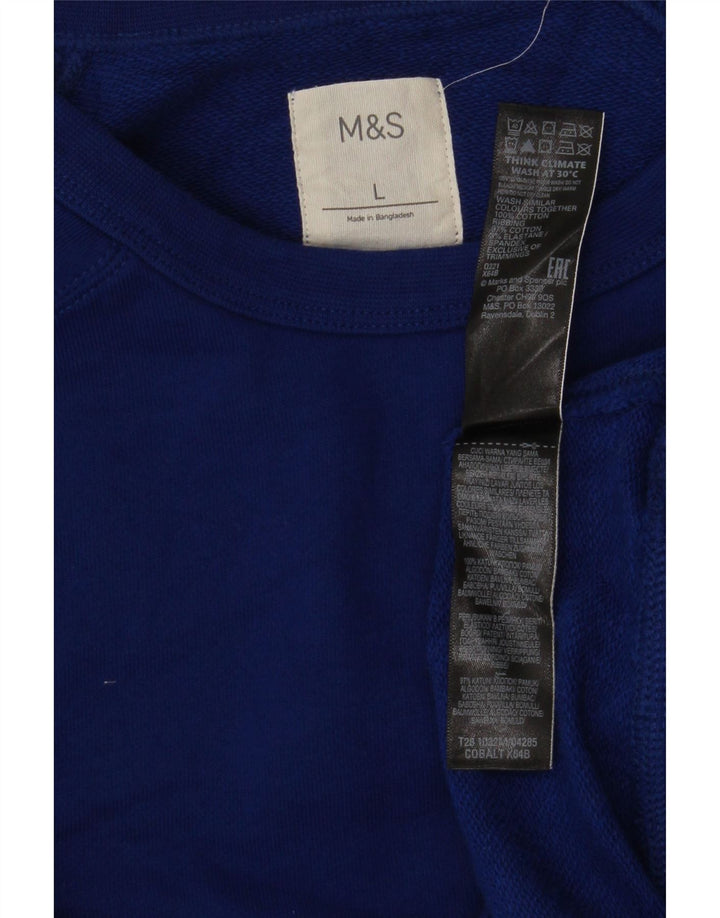 Marks & Spencer Sweat-shirt pour homme en coton bleu Taille L
