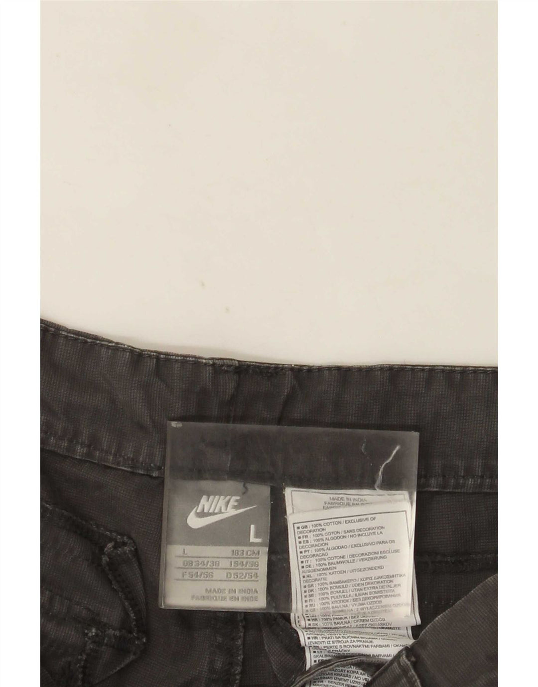 Nike Short cargo pour homme Large W36 Gris Coton