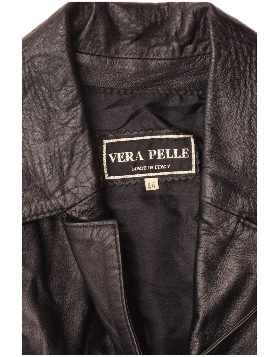 VINTAGE Gilet en cuir femme IT 44 Cuir noir moyen