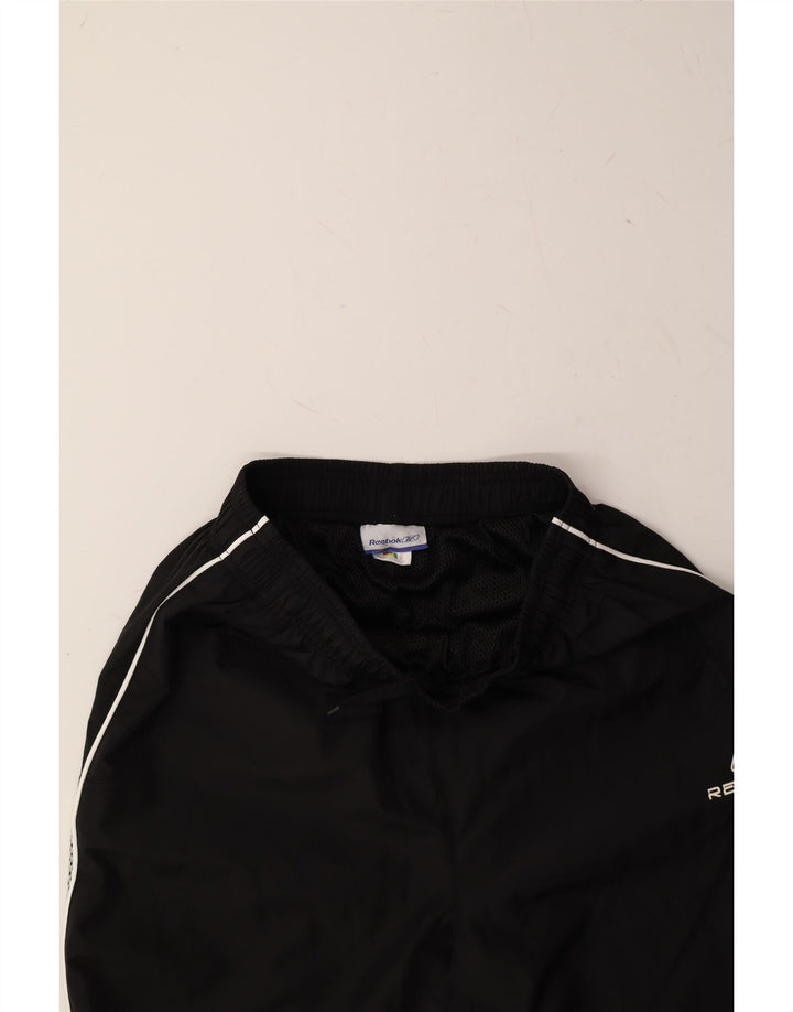 REEBOK Boys Tracksuit Trousers 15-16 Years 2XL Black Colourblock Polyester Vintage Reebok and Second-Hand Reebok from Messina Hembry 