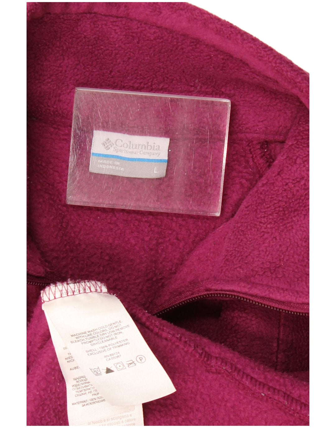 COLUMBIA Veste Polaire Femme UK 14 Large Violet Polyester