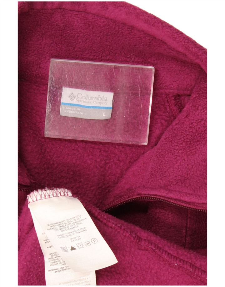 COLUMBIA Veste Polaire Femme UK 14 Large Violet Polyester
