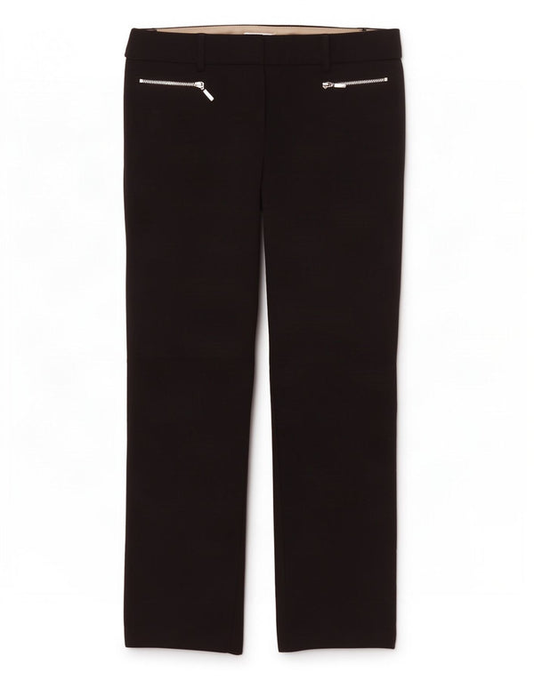 Marks & Spencer Pantalon droit décontracté pour femme UK 12 Medium W30 L26 Noir