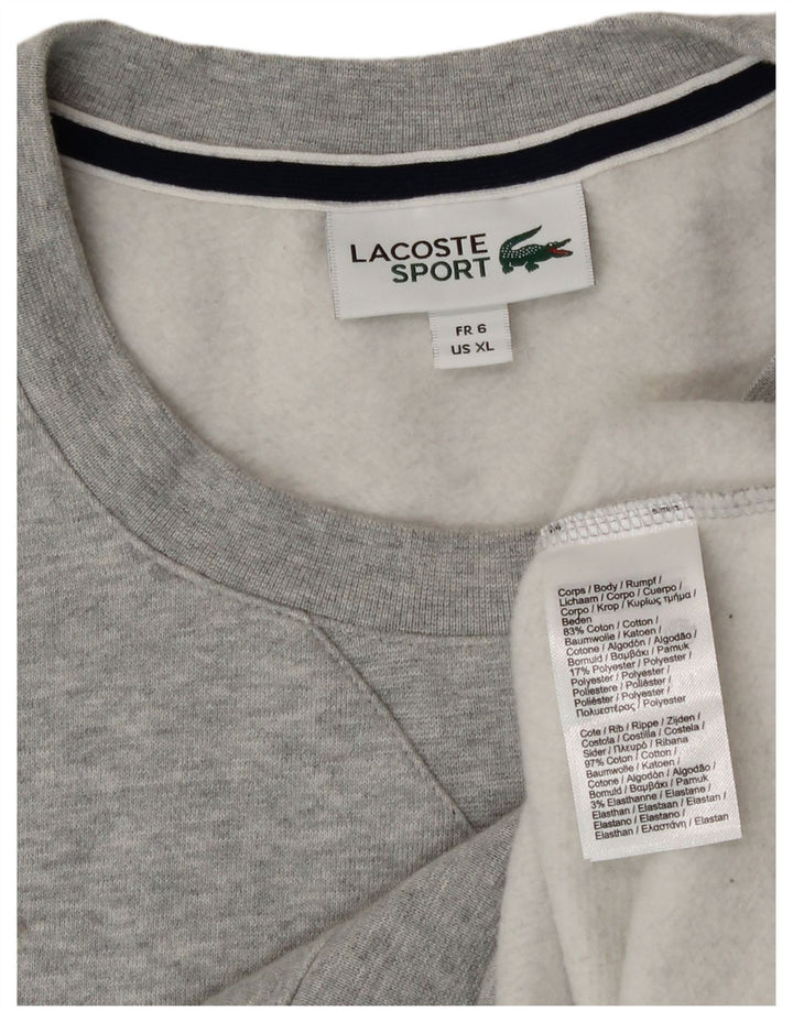 Lacoste Homme Sweatshirt Jumper Taille 6 XL Gris Coton