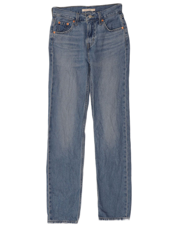 Levi's Womens Low Pro Straight Jeans UK 2 2XS W23 L30 Bleu Coton