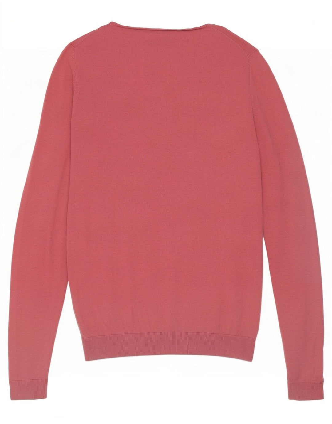Massimo Dutti Pull col V pour femme UK 12 Soie rose moyen