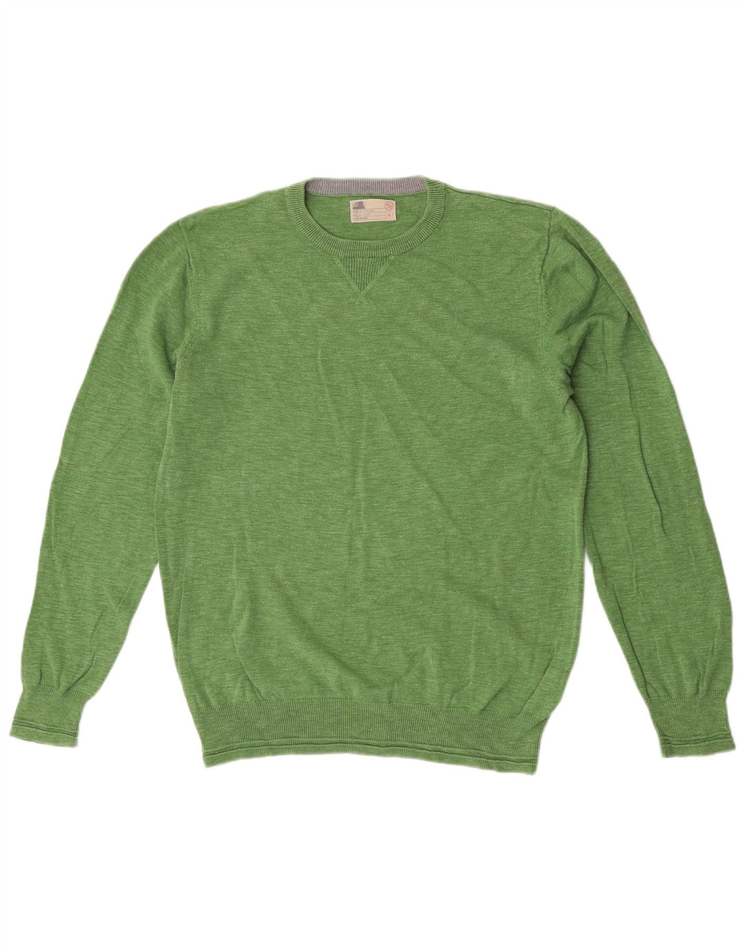 Marks & Spencer Pull Col V Homme Vert Moyen Coton