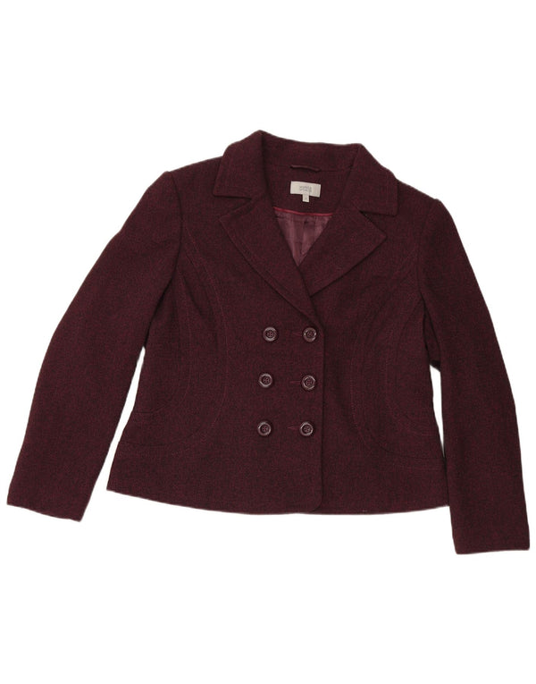 Marks & Spencer Veste blazer croisée pour femme UK 18 XL Bordeaux