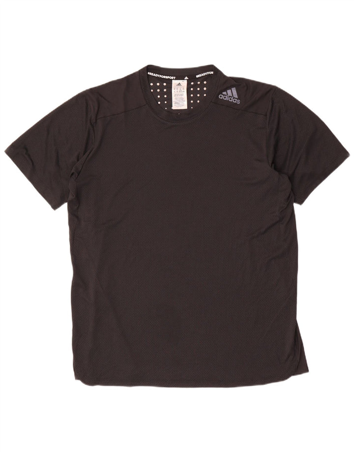 Adidas T-Shirt Homme Top XL Noir Tacheté Polyester