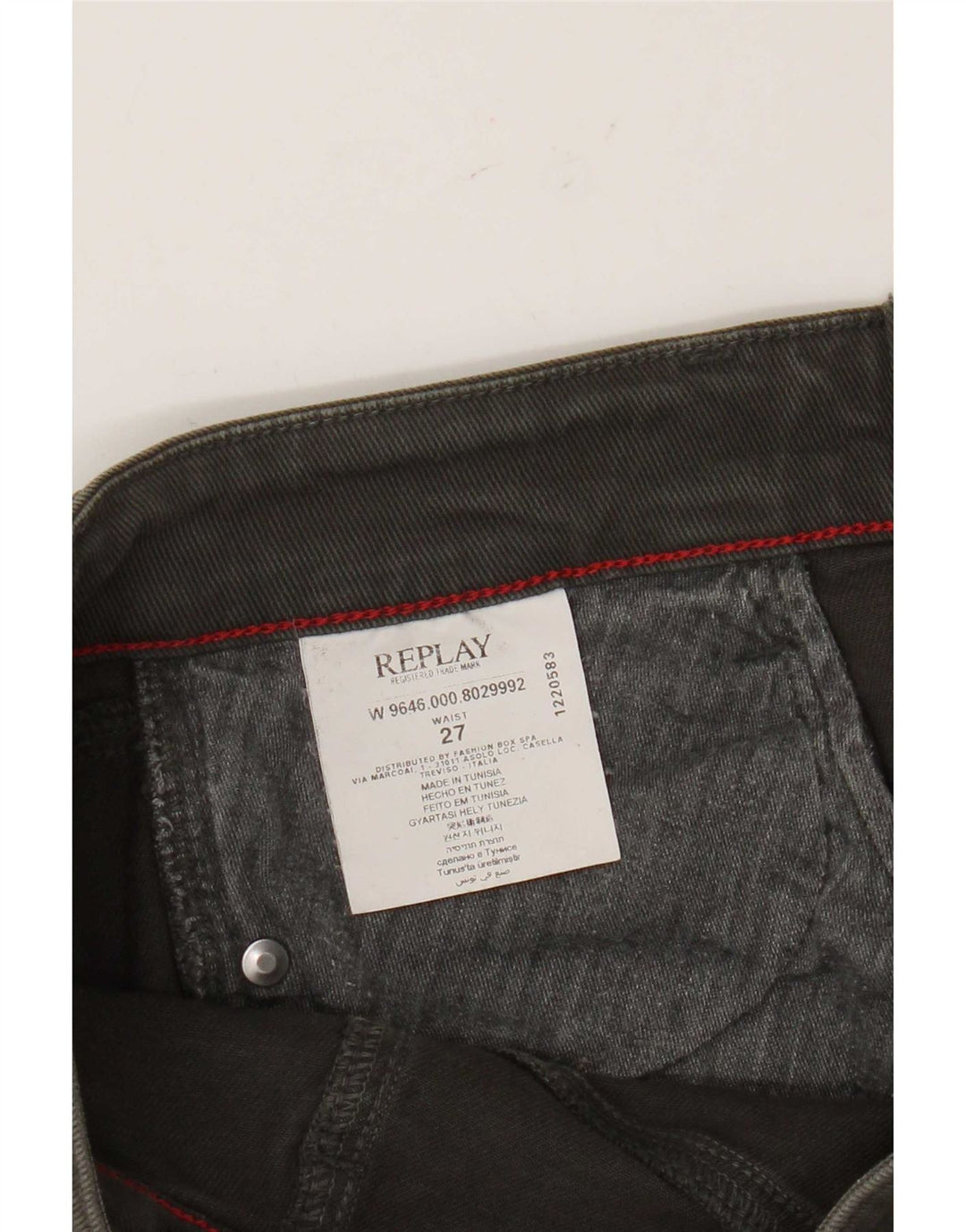 Replay Femme Mini Jupe En Jean W27 Petit Kaki Coton