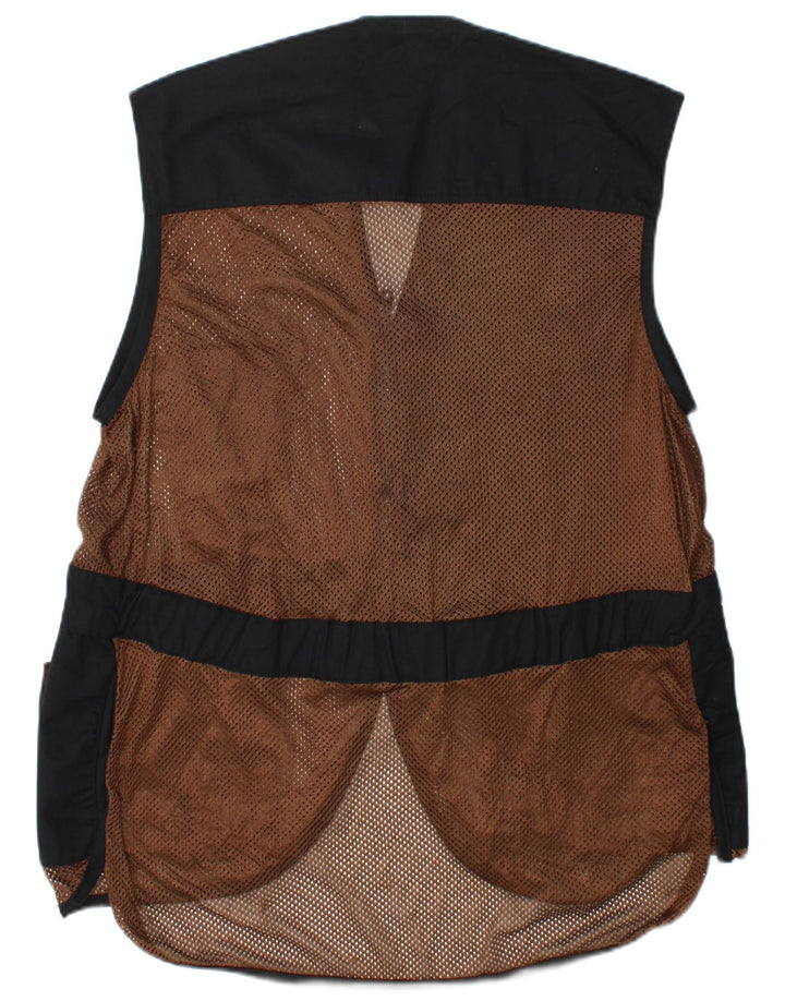 vintage Mens Utility Gilet Grand Patchwork Multicolore