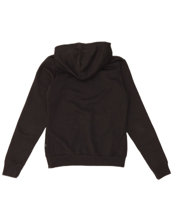 Puma Pull à capuche graphique pour femme UK 10 Petit coton noir