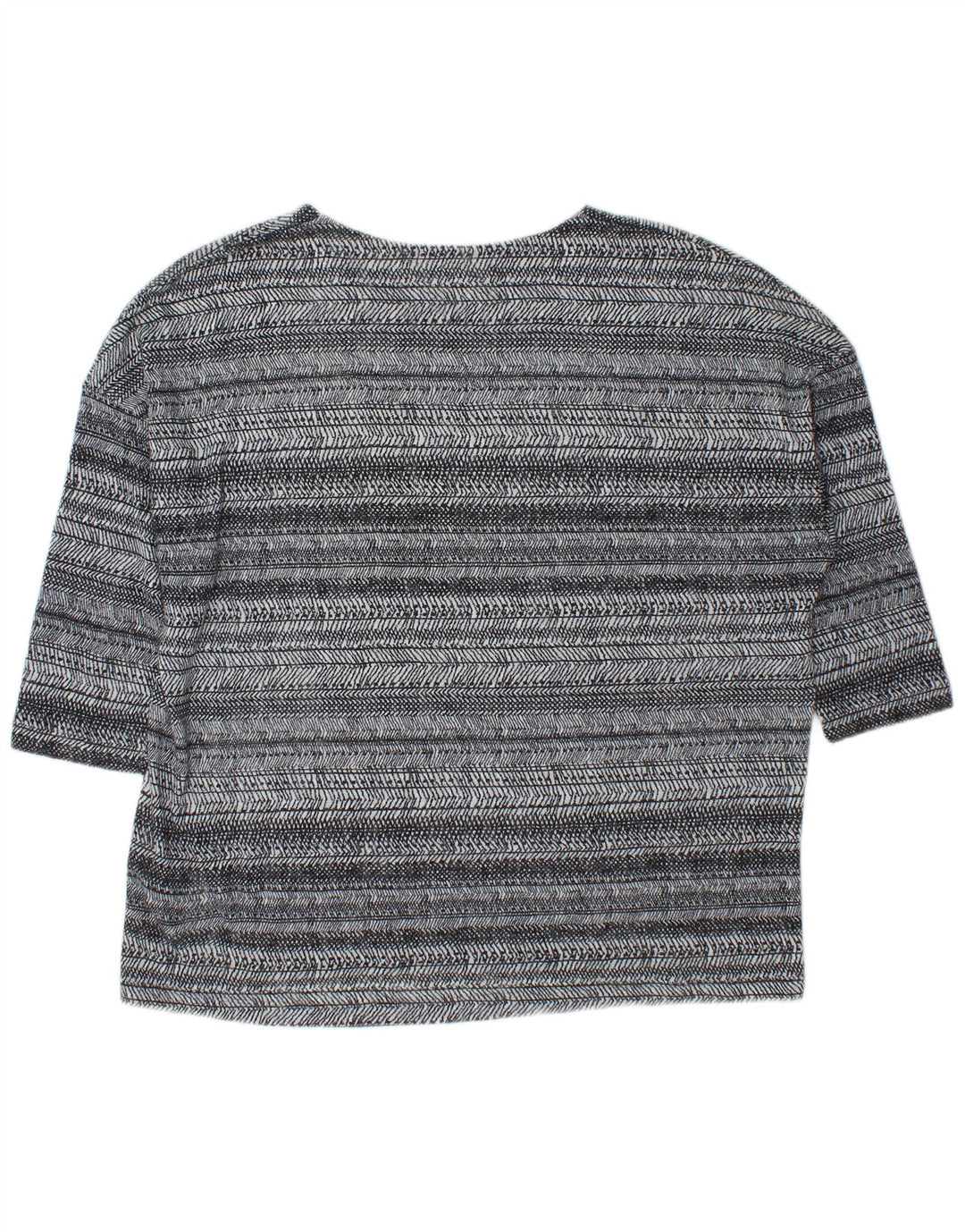 Marks & Spencer Haut surdimensionné à manches 3/4 pour femme UK 18 XL Gris rayé