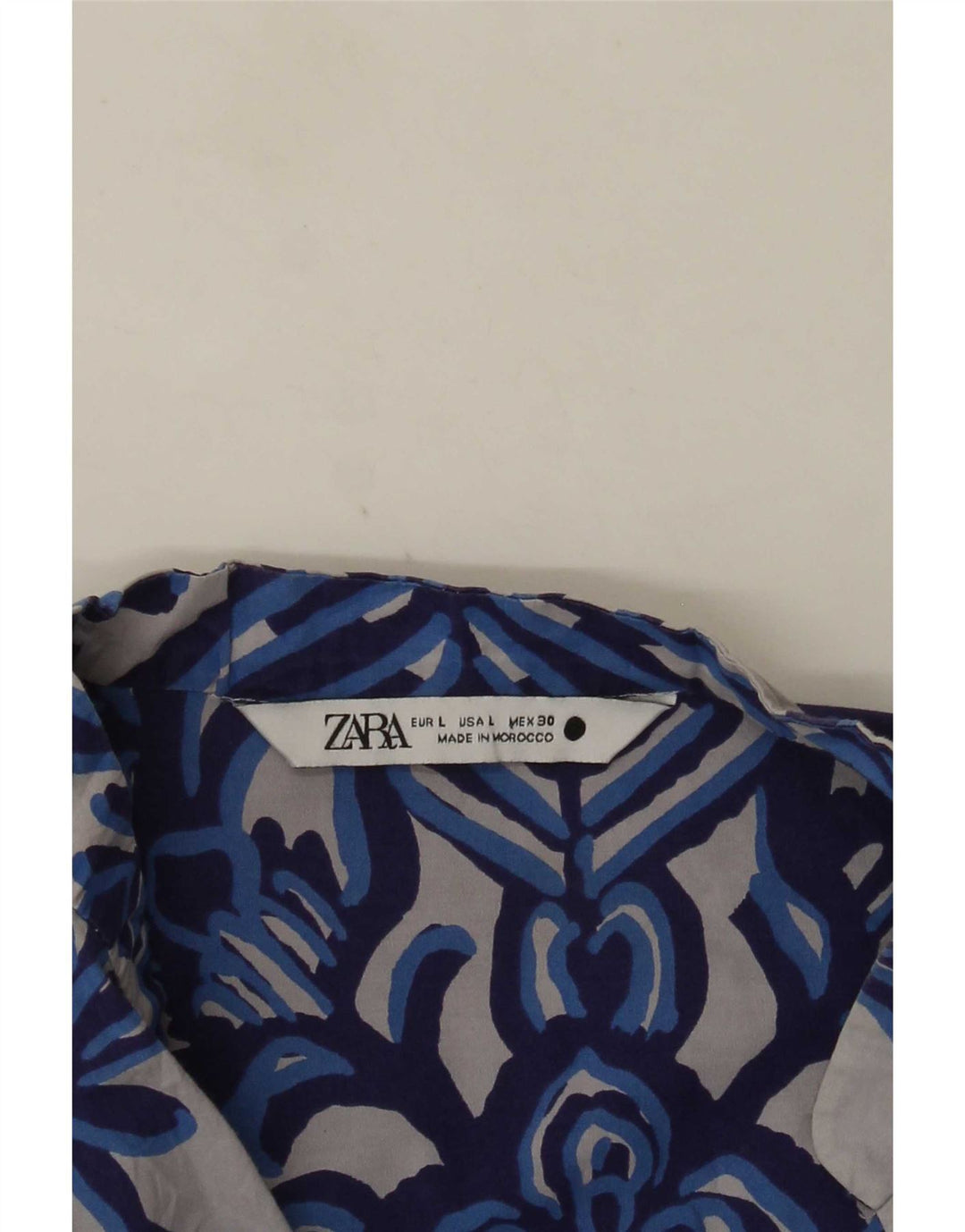 Zara Womens Blouse Top UK 16 Grand Gris Floral