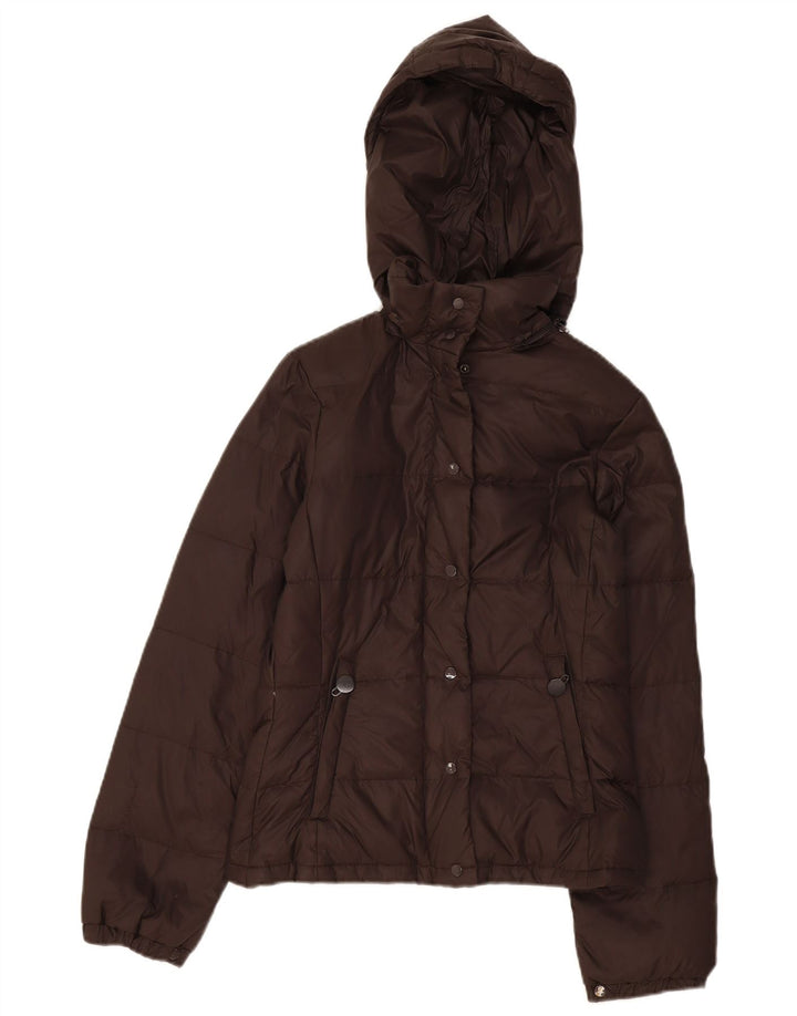 Benetton Veste matelassée à capuche IT 40 Small Marron Polyamide
