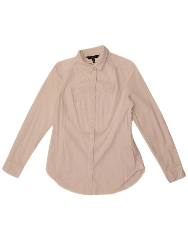 Karen Millen Chemise de smoking pour femme UK 12 Coton blanc moyen