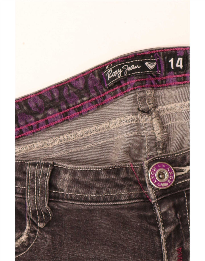Roxy Jean Slim Graphique Femme W32 L32 Gris Coton