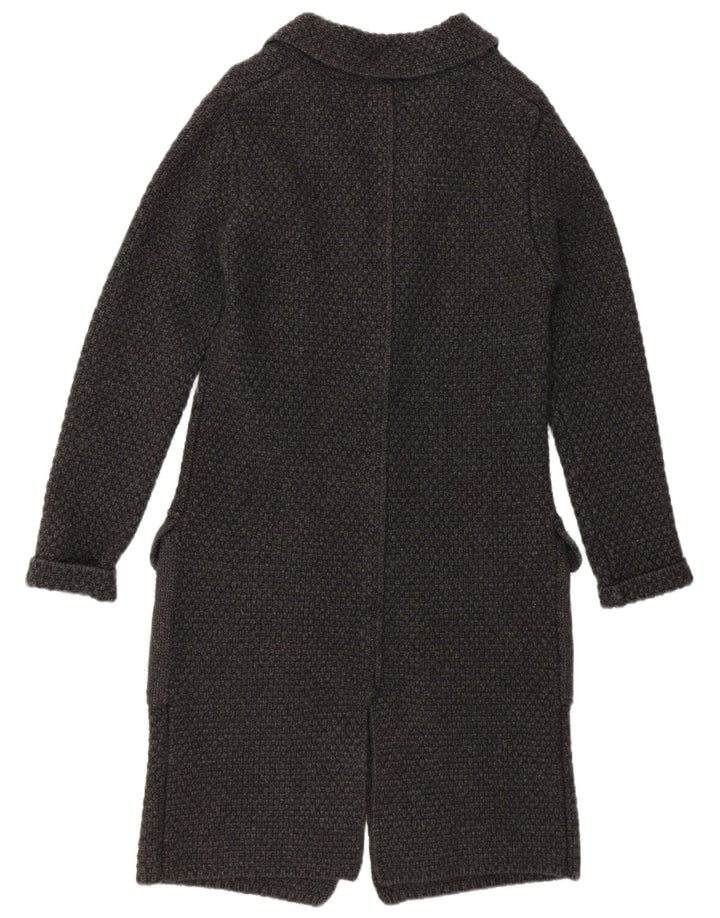 RIFLE Manteau en tricot pour femme UK 10 Petite laine d'agneau grise