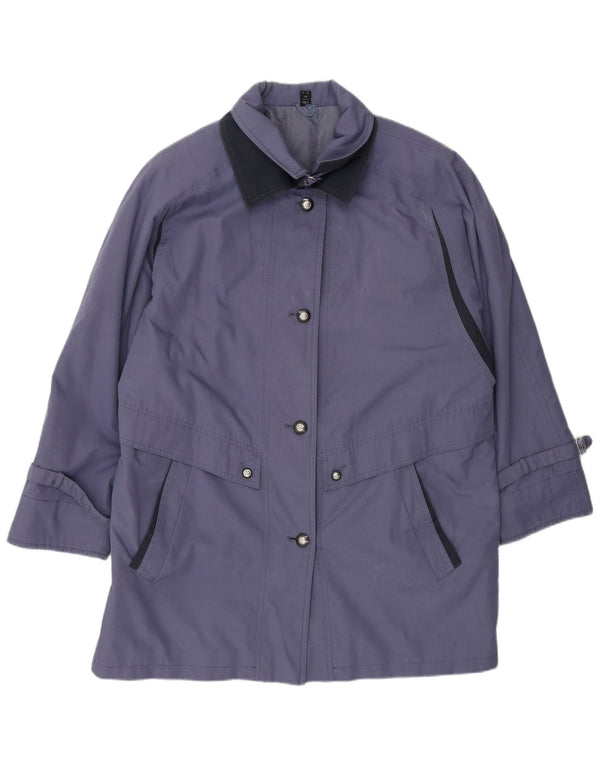 vintage Femmes Overcoat Overcoat UK 14 Grand Bleu
