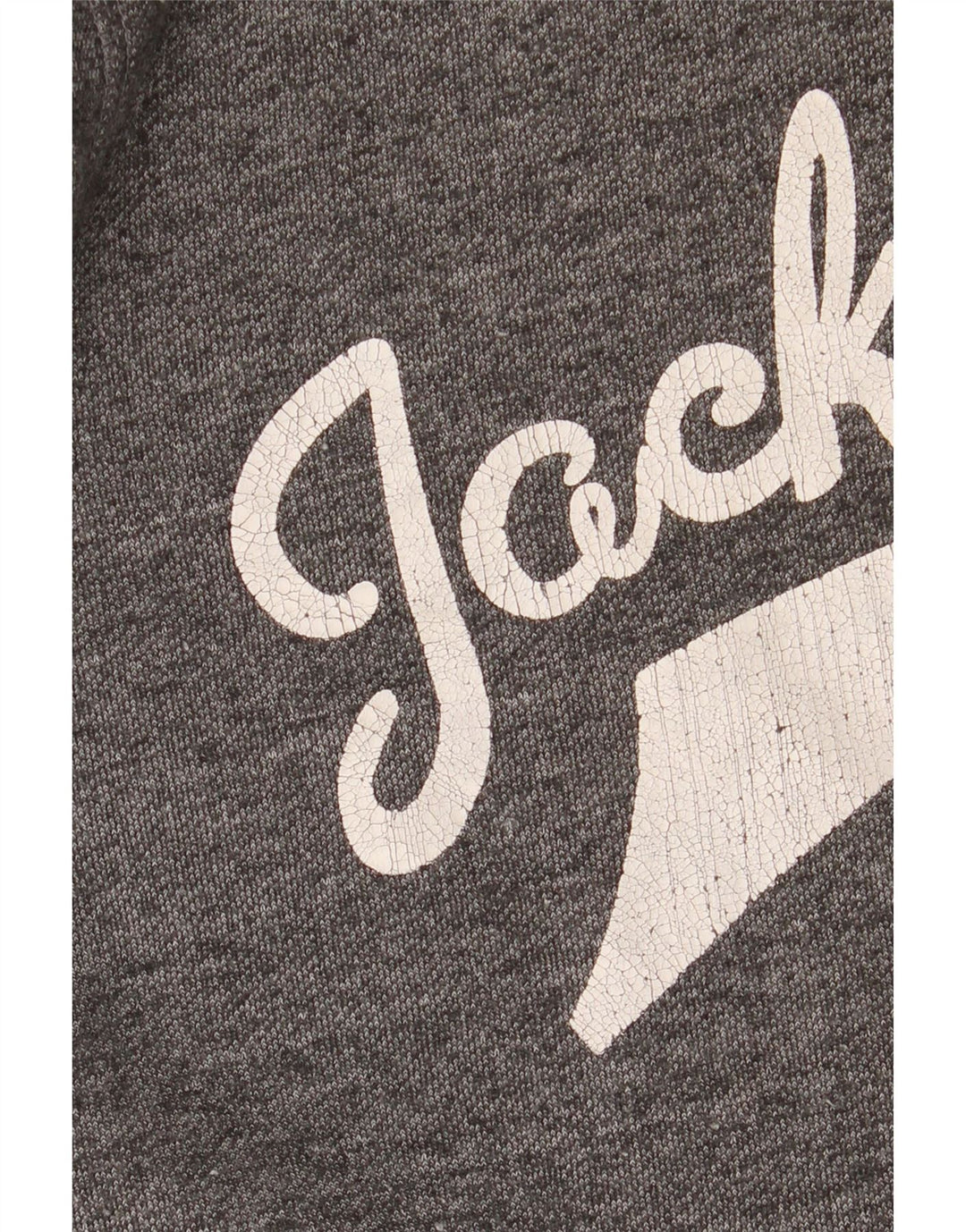 Jack & Jones Pull à Capuche Graphique Homme Gris Moyen Moucheté Polyester