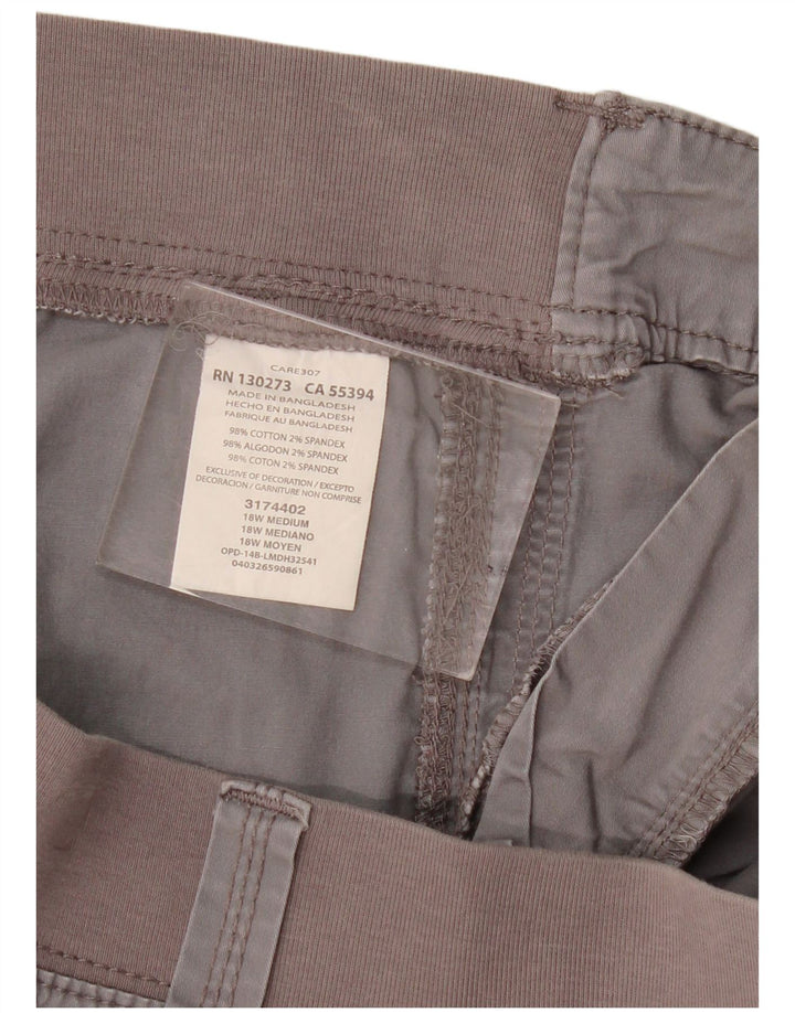 Lee Short cargo facile à ajuster pour femme US 18 2XL W40 Gris Coton