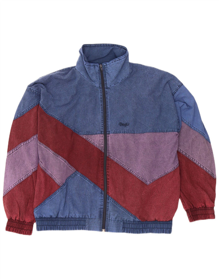 Brugi Veste Bomber Homme UK 40 Grand Bleu Colorblock Polyester